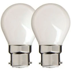 XANLITE - Lot De 2 Ampoules Filament LED P45, Culot B22, 806 Lumens (équivalence 60W, 4000 Kelvin, Blanc Neutre - PACK2RFB806POCW