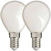 XANLITE - Lot De 2 Ampoules Filament LED P45 Opaque, Culot E14, 470 Lumens, équivalence 40W, 4000 Kelvins, Blanc Neutre - PACK2RFV470POCW