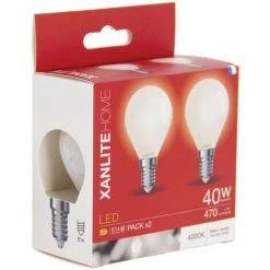 XANLITE - Lot De 2 Ampoules Filament LED P45 Opaque, Culot E14, 470 Lumens, équivalence 40W, 4000 Kelvins, Blanc Neutre - PACK2RFV470POCW 9 XANLITE - Lot De 2 Ampoules Filament LED P45 Opaque, Culot E14, 470 Lumens, équivalence 40W, 4000 Kelvins, Blanc Neutre - PACK2RFV470POCW -XANLITE Soldes 64576721 5