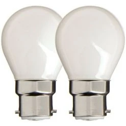 XANLITE - Lot De 2 Ampoules Filament LED P45 Opaque, Culot B22, 806 Lumens, Equivalence 60 W, 2700 Kelvins, Blanc Chaud - PACK2RFB806PO