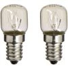 XANLITE - Lot De 2 Ampoules Halogènes Four, Culot E14, 80 Lumens, équivalence15W, 2200 Kelvins, Dimmable - PACK2HO15W