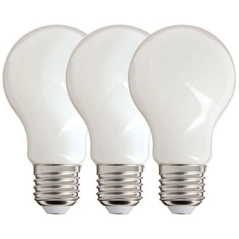 XANLITE - Lot De 3 Ampoules Filament LED A60 Opaque, Culot E27, 806 Lumens, équivalence 60W, 4000 Kelvins, Blanc Neutre - PACK3RFE806GOCW 1 XANLITE - Lot De 3 Ampoules Filament LED A60 Opaque, Culot E27, 806 Lumens, équivalence 60W, 4000 Kelvins, Blanc Neutre - PACK3RFE806GOCW