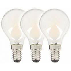 XANLITE - Lot De 3 Ampoules Filament LED P45 Opaque, Culot E14, 470 Lumens, équivalence 40W, 2700 Kelvins, Blanc Chaud - PACK3RFV470PO