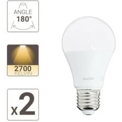 XANLITE - Lot De 2 Ampoules LED A60 - CuLot E27 - Classique - PACK2EE1055G 8 XANLITE - Lot De 2 Ampoules LED A60 - CuLot E27 - Classique - PACK2EE1055G -XANLITE Soldes 6922211 4