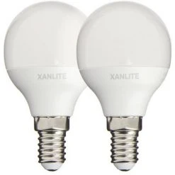 XANLITE - Lot De 2 Ampoules LED P45 - Culot E14 - Classique - PACK2EV470PCW