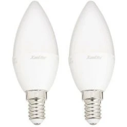 XANLITE - Ampoule LED Flamme, Culot E14, 5W Cons. (40W Eq.), Lumière Blanc Chaud - PACK2EV470F