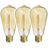Xanlite - Lot De 3 Ampoules Déco Filament LED ST64, Culot E27, 806 Lumens, équivalence 60W, 1800 Kelvins, Blanc Chaud - PACK3RFDE800STA