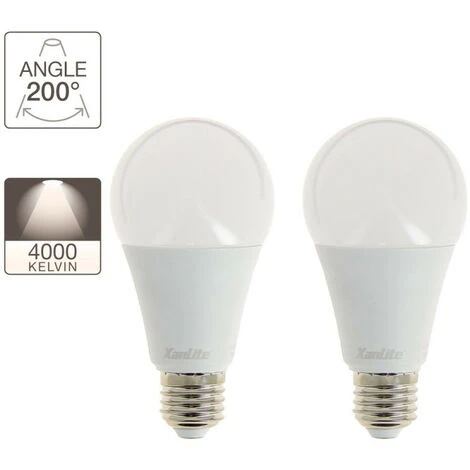 XANLITE - Lot De 2 Ampoules LED A60 - CuLot E27 - Classique - PACK2EE1521GCW 3 XANLITE - Lot De 2 Ampoules LED A60 - CuLot E27 - Classique - PACK2EE1521GCW – Image 3